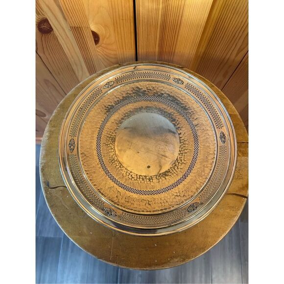 Footed Serving Tray Derby S P Co Silver Plate Pierced Edge # 6677 10” (0748) - Picture 2 of 5